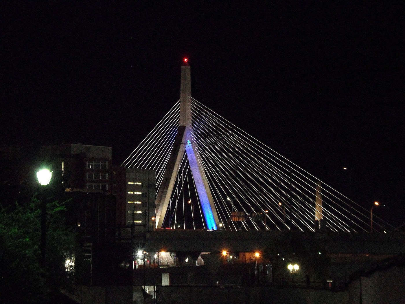 The Zakim Bridge over the Charles River locks
